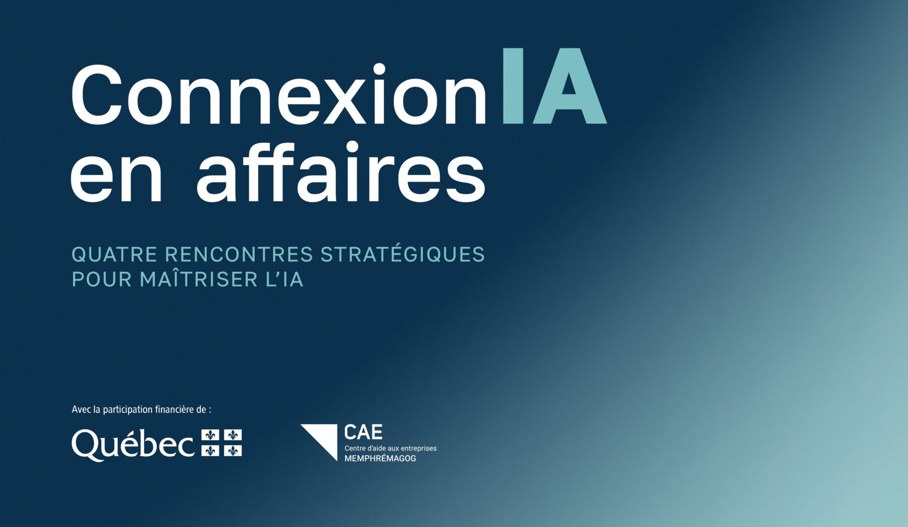 Affiche événement connexion IA en affaires